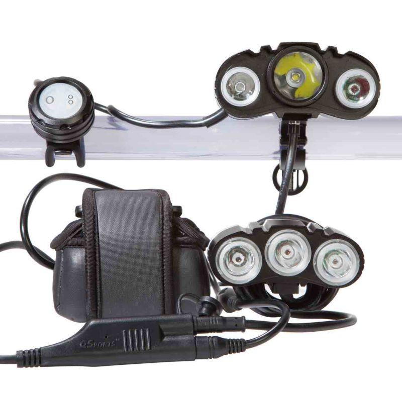 C3Sports MaxPatrol-600 DLX Combo Police Bike Light Set - Front & Rear-Voltaire Cycles