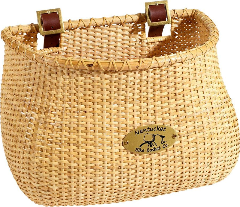 Nantucket Bike Basket Co Lightship Basket Classic Shape Natural-Voltaire Cycles