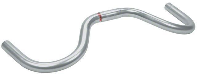 Nitto Moustache Handlebar: 25.4mm Bar Clamp 515mm Width Alloy Silver-Voltaire Cycles