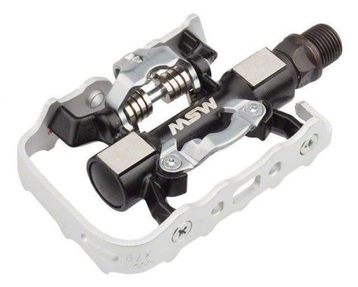 MSW CP-100 Platform/Clipless Pedals Ball Bearings Black/Silver-Voltaire Cycles