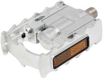 MKS FD-7 Folding Platform Pedal: 9/16" Alloy Silver-Voltaire Cycles