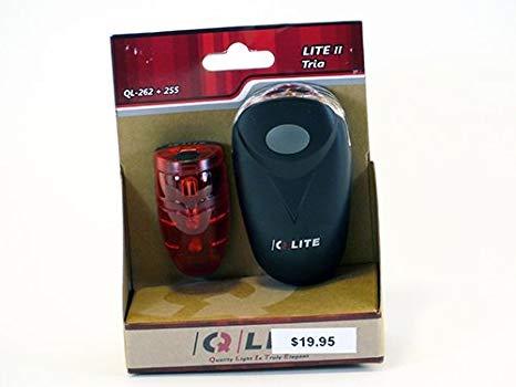 Q-Lite Tria Light Combo - Head and Tail Light for Bicycle or Recumbent Trike-Voltaire Cycles