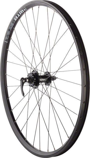 Quality Wheels Mountain Disc Front Wheel 26 SRAM 406 6-bolt WTB FX23 Black-Voltaire Cycles