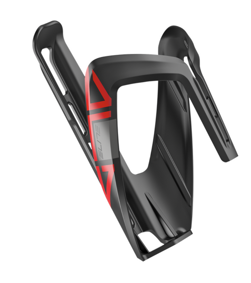 Elite Ala Bottle Cage 'Glossy Black Red Graphic'-Voltaire Cycles of Central Oregon