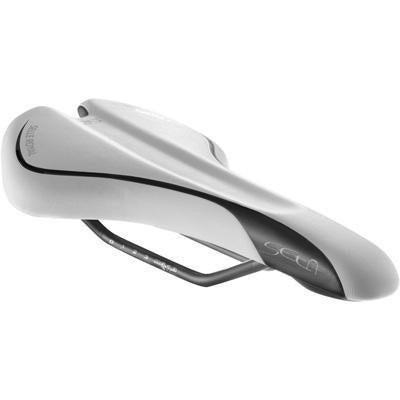 Selle Royal Seta Classic White Seat with Blinking Light-Voltaire Cycles