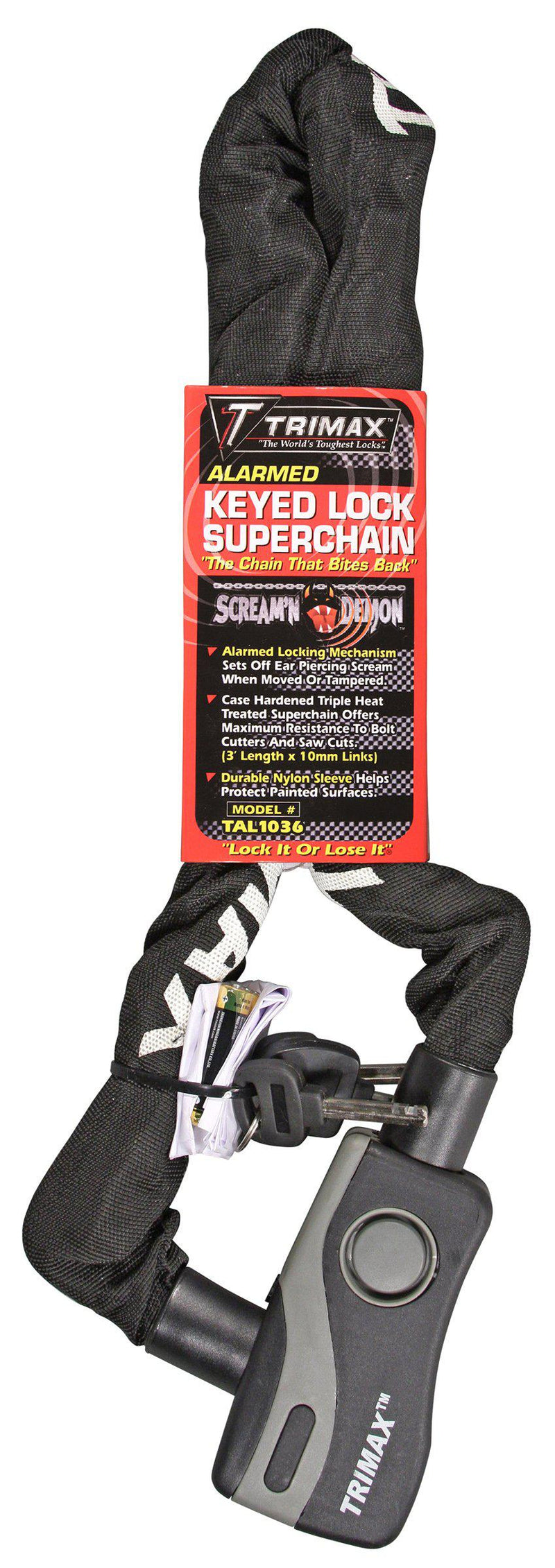Trimax Alarmed Locked Bike Chain/Locking Systems