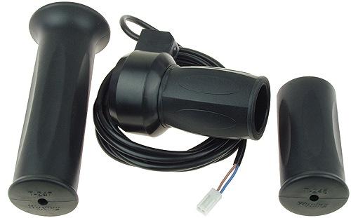 E-Bike Throttle - 2 Wire Single Speed Twist with Matching Grips-Voltaire Cycles