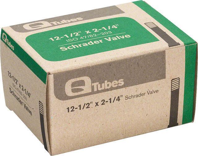 Q-Tubes 12-1/2" x 2-1/4" Schrader Valve Tube *Low Lead Valve*-Voltaire Cycles