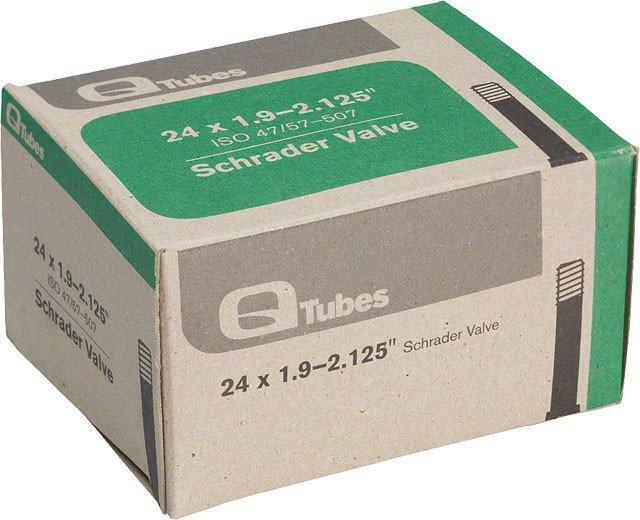 Q-Tubes 24"x 1.9-2.125" Schrader Valve Tube 156g *Low Lead Valve*-Voltaire Cycles