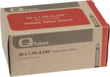 Q-Tubes 20" x 1.75-2.125" 32mm Presta Valve Tube 132g-Voltaire Cycles