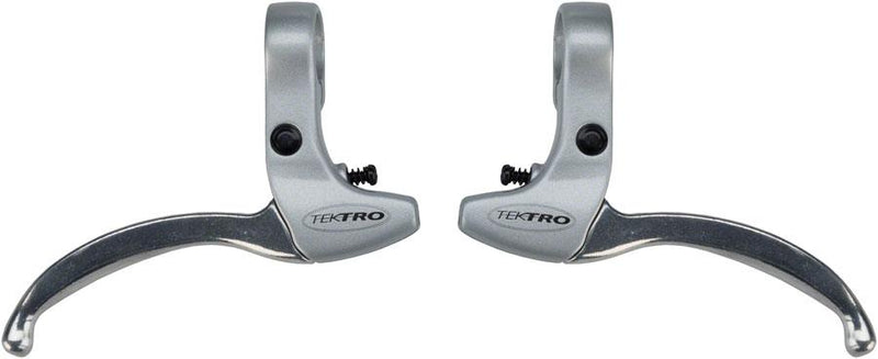 Tektro CL332RS 3-Finger Alloy Bicycle Linear Pull Brake Lever Set Silver-Voltaire Cycles