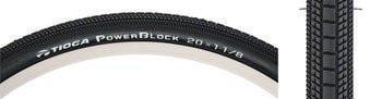 Tioga Power Block Tire: 20x1-1/8" 451 ISO Wire Bead-Voltaire Cycles