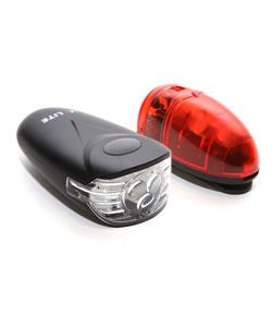 Q-Lite Tria Light Combo - Head and Tail Light for Bicycle or Recumbent Trike-Voltaire Cycles