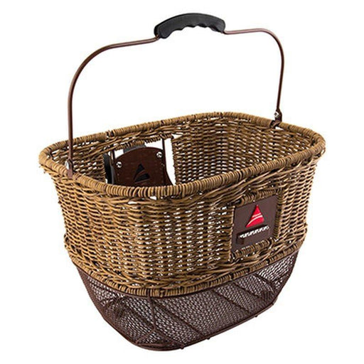 Axiom City Wicker DLX Bicycle Basket QR Tan-Voltaire Cycles