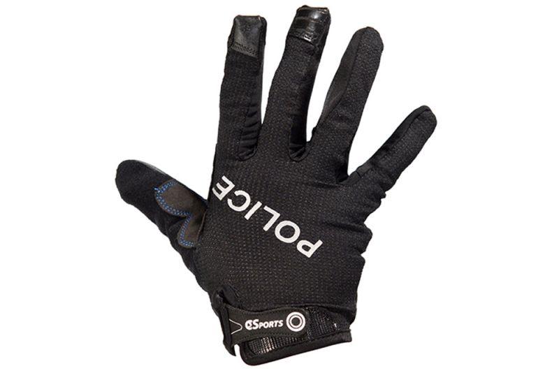 Full Finger Gloves with Police Logos-Voltaire Cycles