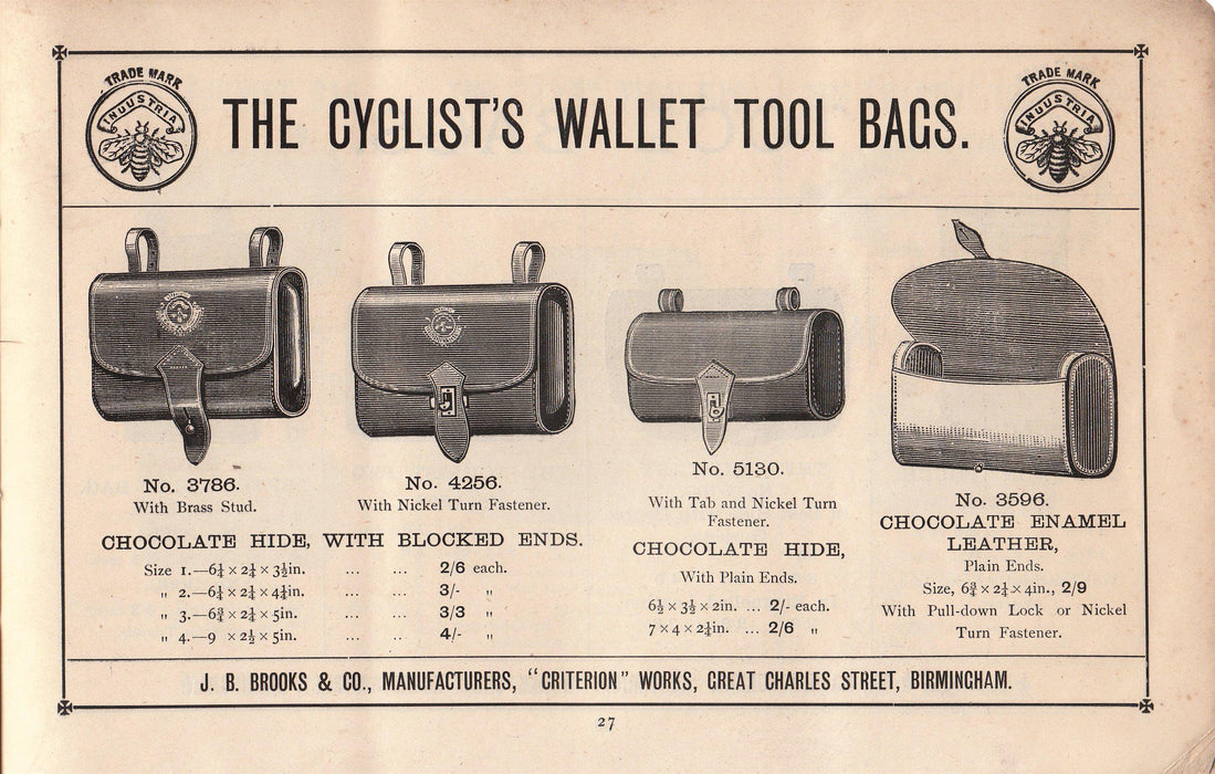 Brooks Saddle / Seat D-Shaped Tool Bag-Voltaire Cycles