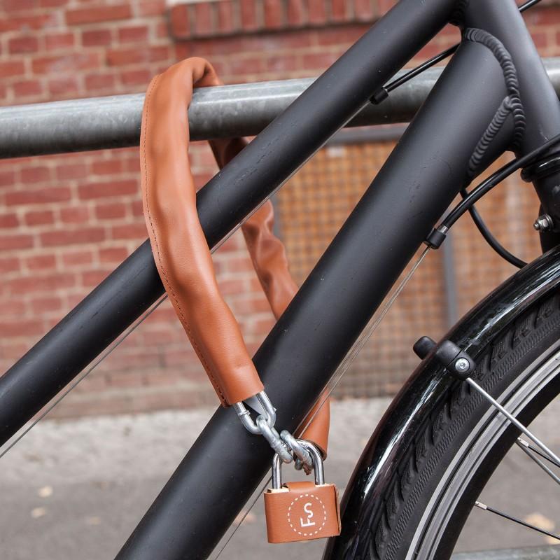 Handmade Leather Bicycle Chain Lock-Voltaire Cycles
