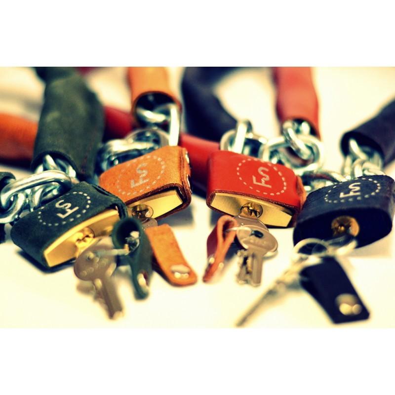 Handmade Leather Bicycle Chain Lock-Voltaire Cycles
