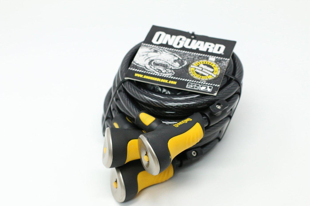 OnGuard Keyed Alike 8028 Keyed Cable Lock - set of 3-Voltaire Cycles