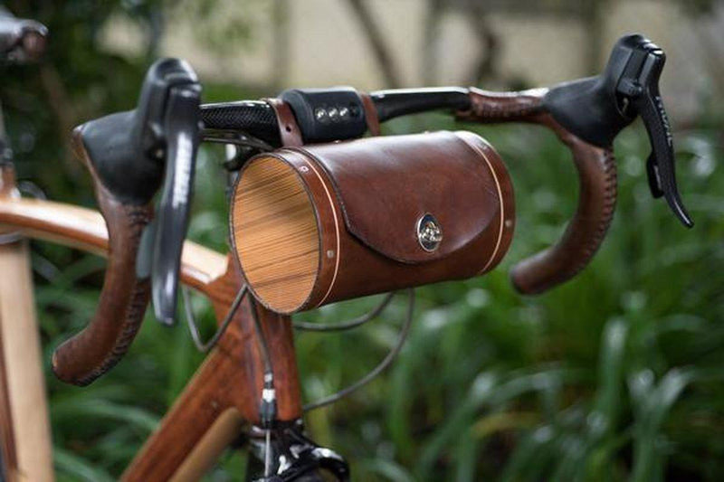 Walnut Studiolo Barrel Bag for Bicycle Handlebar or Saddle-Voltaire Cycles