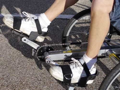 TerraTrike Bike or Recumbent Platform Pedals - Heel Support w/straps-Voltaire Cycles