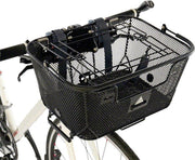 Axiom Pet Bicycle Basket with Rack and Handlebar Mounts: Black-Voltaire Cycles