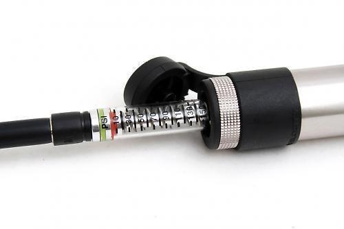 Birzman Velocity Apogee Road RG Mini Pump with Gauge, Silver-Voltaire Cycles