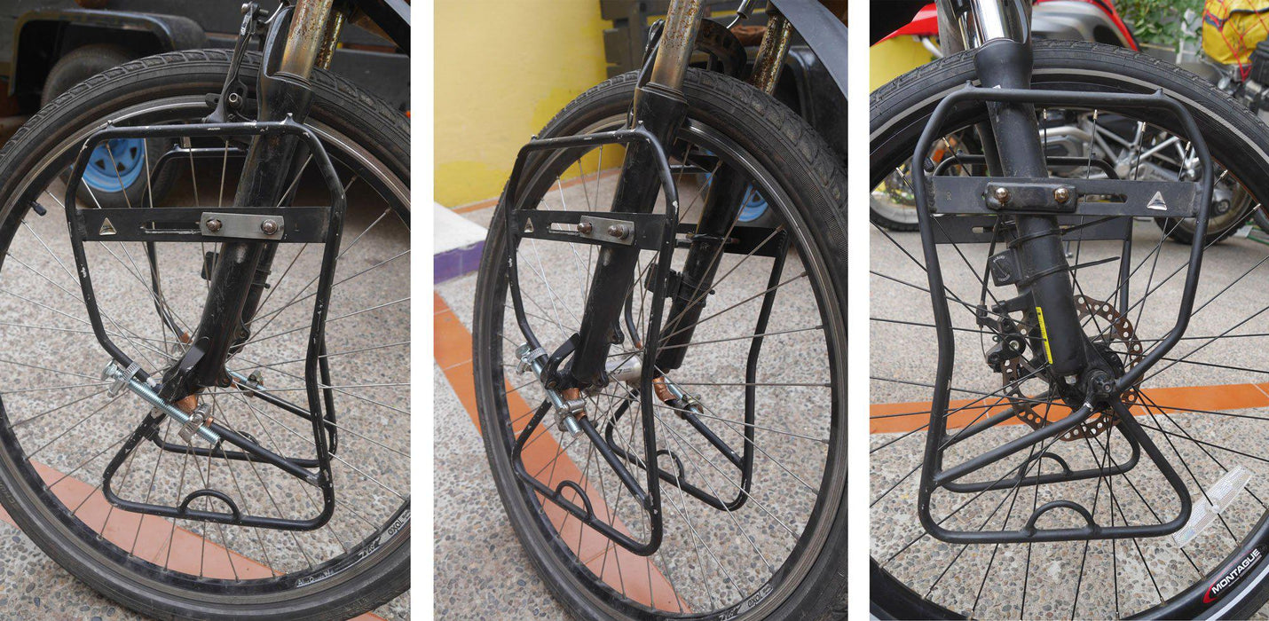 lowrider rack bicycle Axiom Journey Suspension & Disc Lowrider Front Rack (Black)
