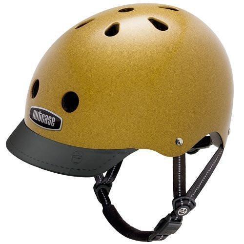 Nutcase Metallic Gold Bike Helmet-Voltaire Cycles