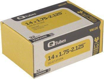 Q-Tubes Value Series Tube with Low Lead Schrader Valve: 14" x 1.75-2.125"-Voltaire Cycles