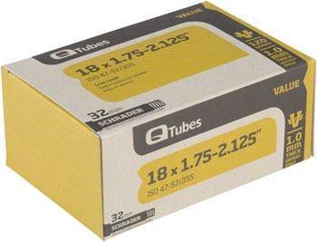 Q-Tubes Value Series Tube with Low Lead Schrader Valve: 18" x 1.75-2.125" (1mm wall thickness)-Voltaire Cycles