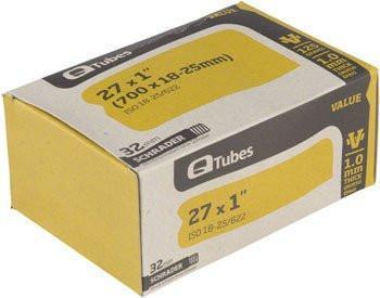 Q-Tubes Value Series Tube with Schrader Valve: 27" x 1" (700 x 18-25mm)-Voltaire Cycles