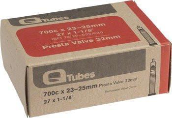 Q-Tubes 700c x 23-25mm 32mm Presta Valve Tube 125g-Voltaire Cycles