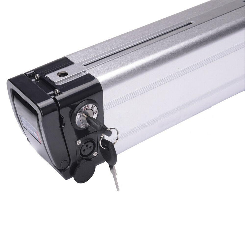 48v 12ah E-Bike Battery - Silver Fish Case-Voltaire Cycles