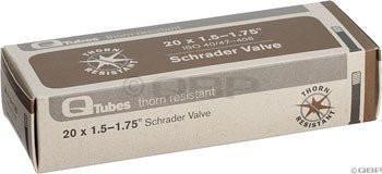 Q-Tubes Thorn Resistant 20" x 1.5-1.75" Schrader Valve Tube 450g *Low Lead Valve*-Voltaire Cycles