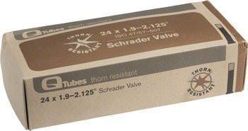 Q-Tubes Thorn Resistant 24" x 1.9-2.125" Schrader Valve Tube 600g *Low Lead Valve*-Voltaire Cycles