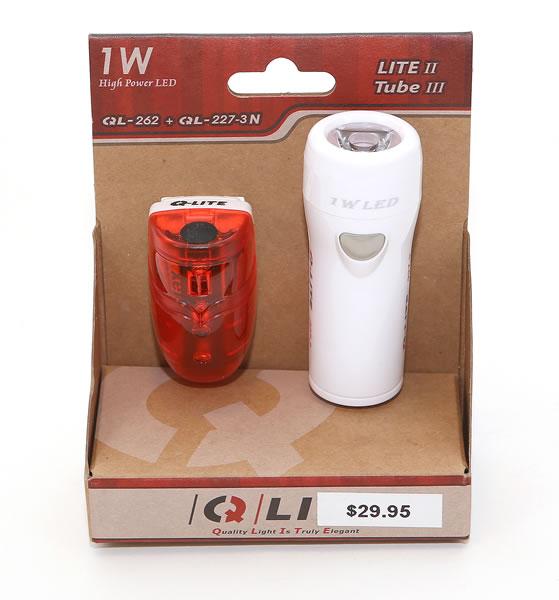 Q-Lite Combo Tube - Head / Tail Light for Bicycle or Recumbent Trike-Voltaire Cycles